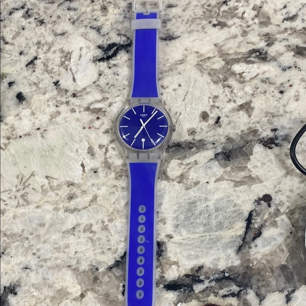 Swatch Blue and Gray Wearable Watch - Picture 2 of 5